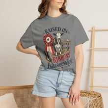 Load image into Gallery viewer, Raised on Ribbons & Fairground Dust Comfort Colors Shirt, County Fair Western Graphic Tee