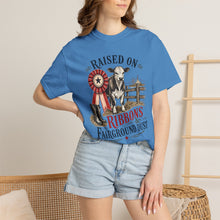 Load image into Gallery viewer, Raised on Ribbons & Fairground Dust Comfort Colors Shirt, County Fair Western Graphic Tee