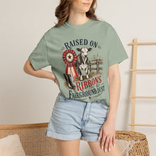 Load image into Gallery viewer, Raised on Ribbons & Fairground Dust Comfort Colors Shirt, County Fair Western Graphic Tee