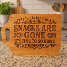 Load image into Gallery viewer, The Snacks are Gone Cutting/Serving Board