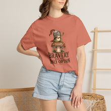 Load image into Gallery viewer, Bravery Was the Only Option Comfort Colors Shirt, Funny Frog Knight Fantasy Graphic Tee - Samantha Cade Collection