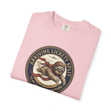 Load image into Gallery viewer, Sloth 'Arriving Lickety Split' Vintage Badge T-Shirt - Samantha Cade Collection