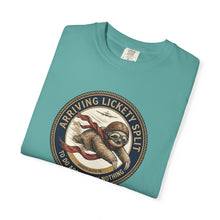 Load image into Gallery viewer, Sloth 'Arriving Lickety Split' Vintage Badge T-Shirt - Samantha Cade Collection