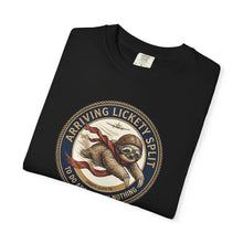 Load image into Gallery viewer, Sloth 'Arriving Lickety Split' Vintage Badge T-Shirt - Samantha Cade Collection