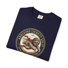 Load image into Gallery viewer, Sloth 'Arriving Lickety Split' Vintage Badge T-Shirt - Samantha Cade Collection