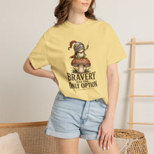 Load image into Gallery viewer, Bravery Was the Only Option Comfort Colors Shirt, Funny Frog Knight Fantasy Graphic Tee

