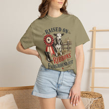 Load image into Gallery viewer, Raised on Ribbons &amp; Fairground Dust Comfort Colors Shirt, County Fair Western Graphic Tee

