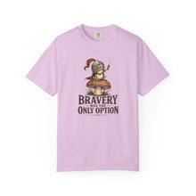 Load image into Gallery viewer, Bravery Was the Only Option Comfort Colors Shirt, Funny Frog Knight Fantasy Graphic Tee
