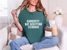 Load image into Gallery viewer, Currently not Accepting Feedback Comfort Colors Snarky T-Shirt
