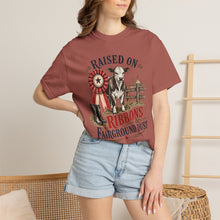 Load image into Gallery viewer, Raised on Ribbons &amp; Fairground Dust Comfort Colors Shirt, County Fair Western Graphic Tee
