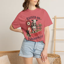 Load image into Gallery viewer, Raised on Ribbons &amp; Fairground Dust Comfort Colors Shirt, County Fair Western Graphic Tee
