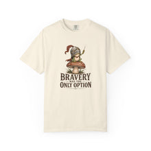 Load image into Gallery viewer, Bravery Was the Only Option Comfort Colors Shirt, Funny Frog Knight Fantasy Graphic Tee
