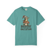 Load image into Gallery viewer, Bravery Was the Only Option Comfort Colors Shirt, Funny Frog Knight Fantasy Graphic Tee
