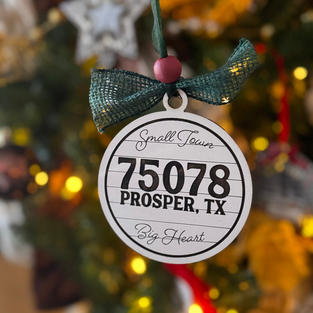 Prosper Zip Code Ornament