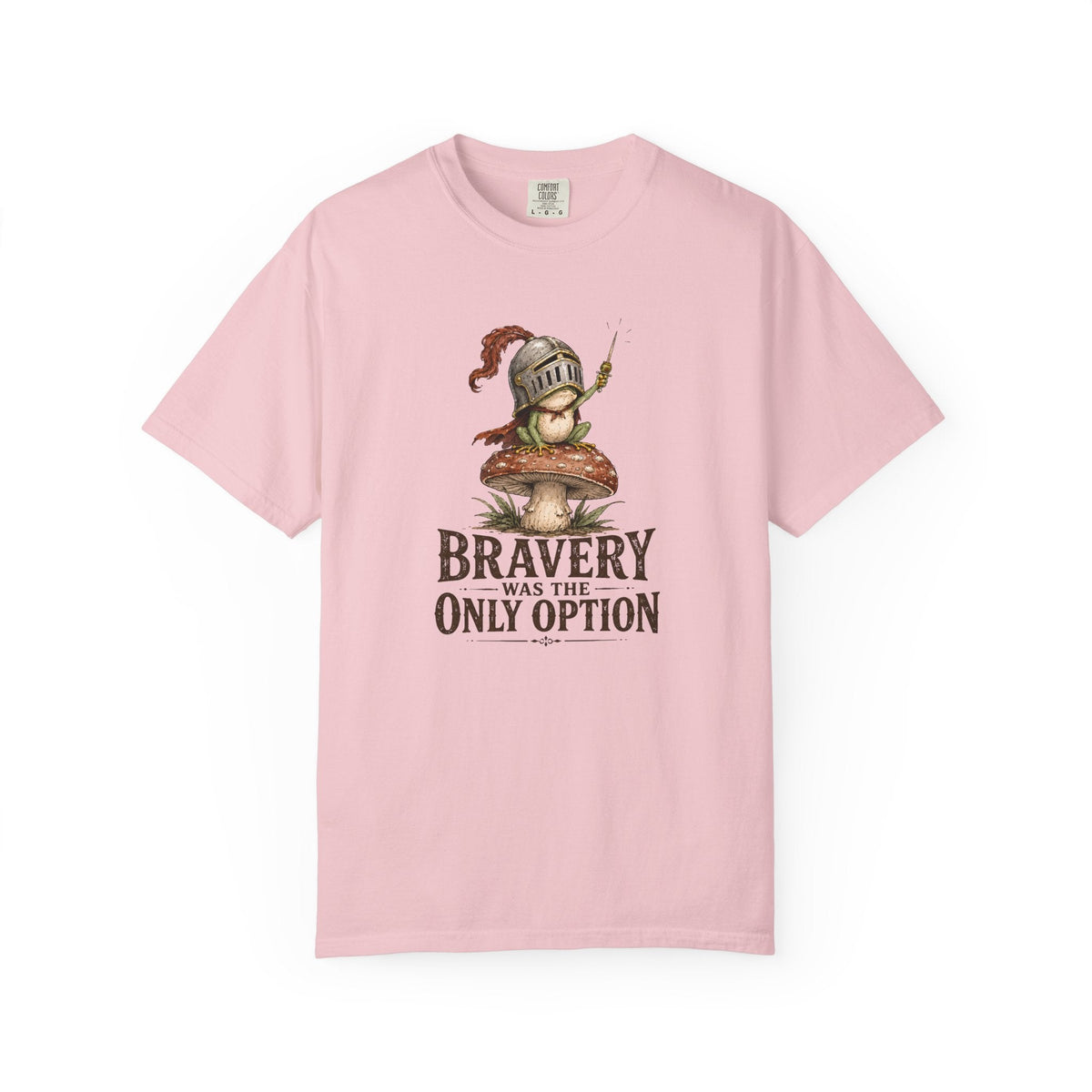 Bravery Was the Only Option Comfort Colors Shirt, Funny Frog Knight Fantasy Graphic Tee - Samantha Cade Collection