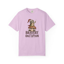 Load image into Gallery viewer, Bravery Was the Only Option Comfort Colors Shirt, Funny Frog Knight Fantasy Graphic Tee - Samantha Cade Collection

