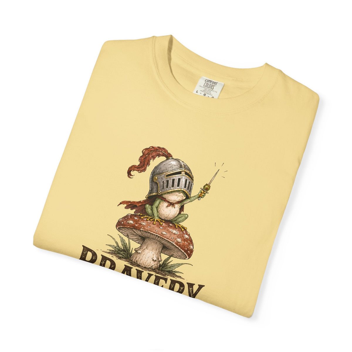 Bravery Was the Only Option Comfort Colors Shirt, Funny Frog Knight Fantasy Graphic Tee - Samantha Cade Collection