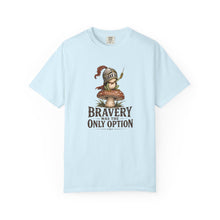 Load image into Gallery viewer, Bravery Was the Only Option Comfort Colors Shirt, Funny Frog Knight Fantasy Graphic Tee - Samantha Cade Collection
