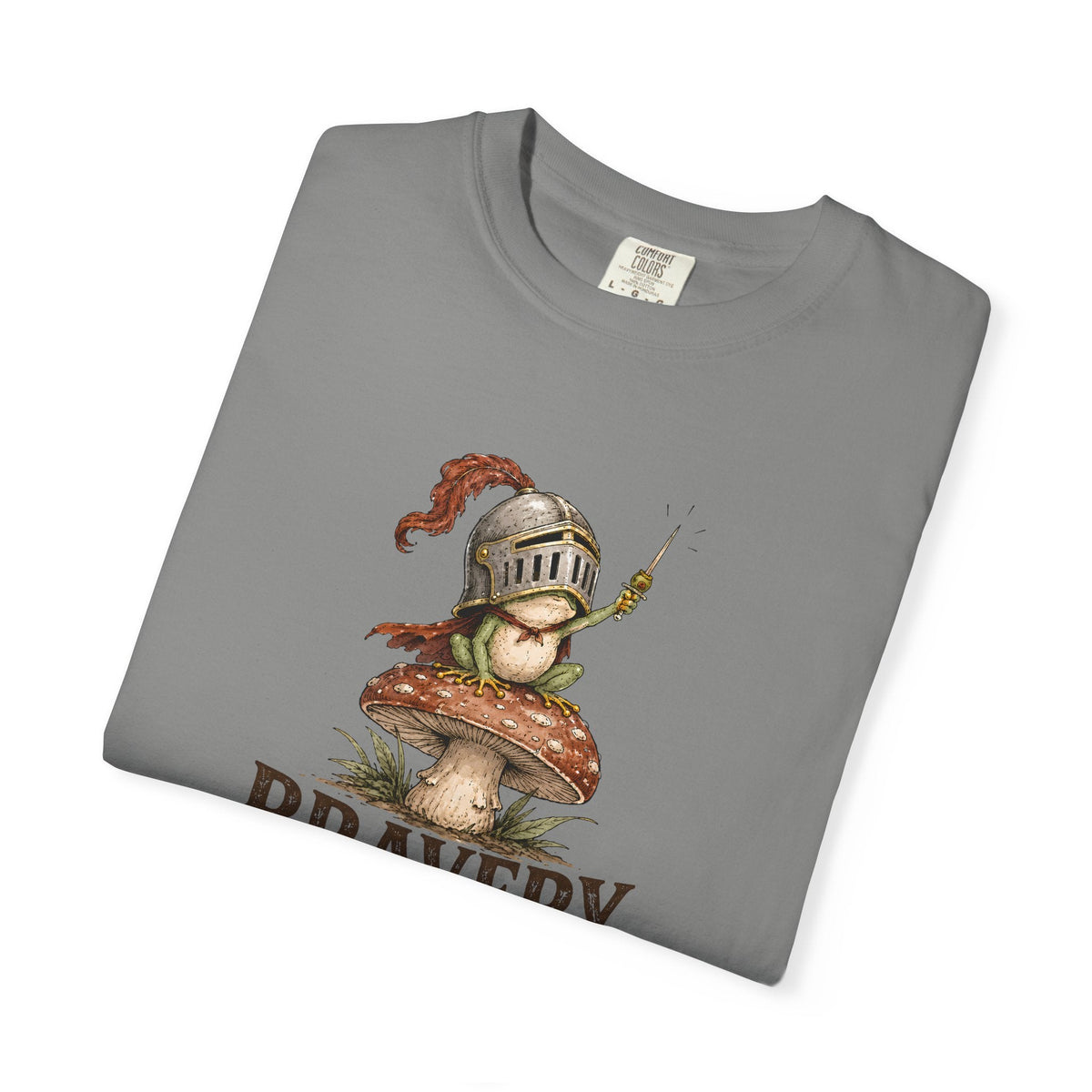 Bravery Was the Only Option Comfort Colors Shirt, Funny Frog Knight Fantasy Graphic Tee - Samantha Cade Collection