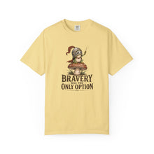 Load image into Gallery viewer, Bravery Was the Only Option Comfort Colors Shirt, Funny Frog Knight Fantasy Graphic Tee - Samantha Cade Collection
