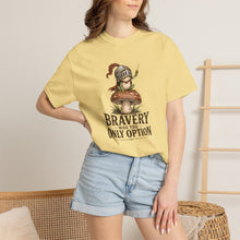 Load image into Gallery viewer, Bravery Was the Only Option Comfort Colors Shirt, Funny Frog Knight Fantasy Graphic Tee - Samantha Cade Collection
