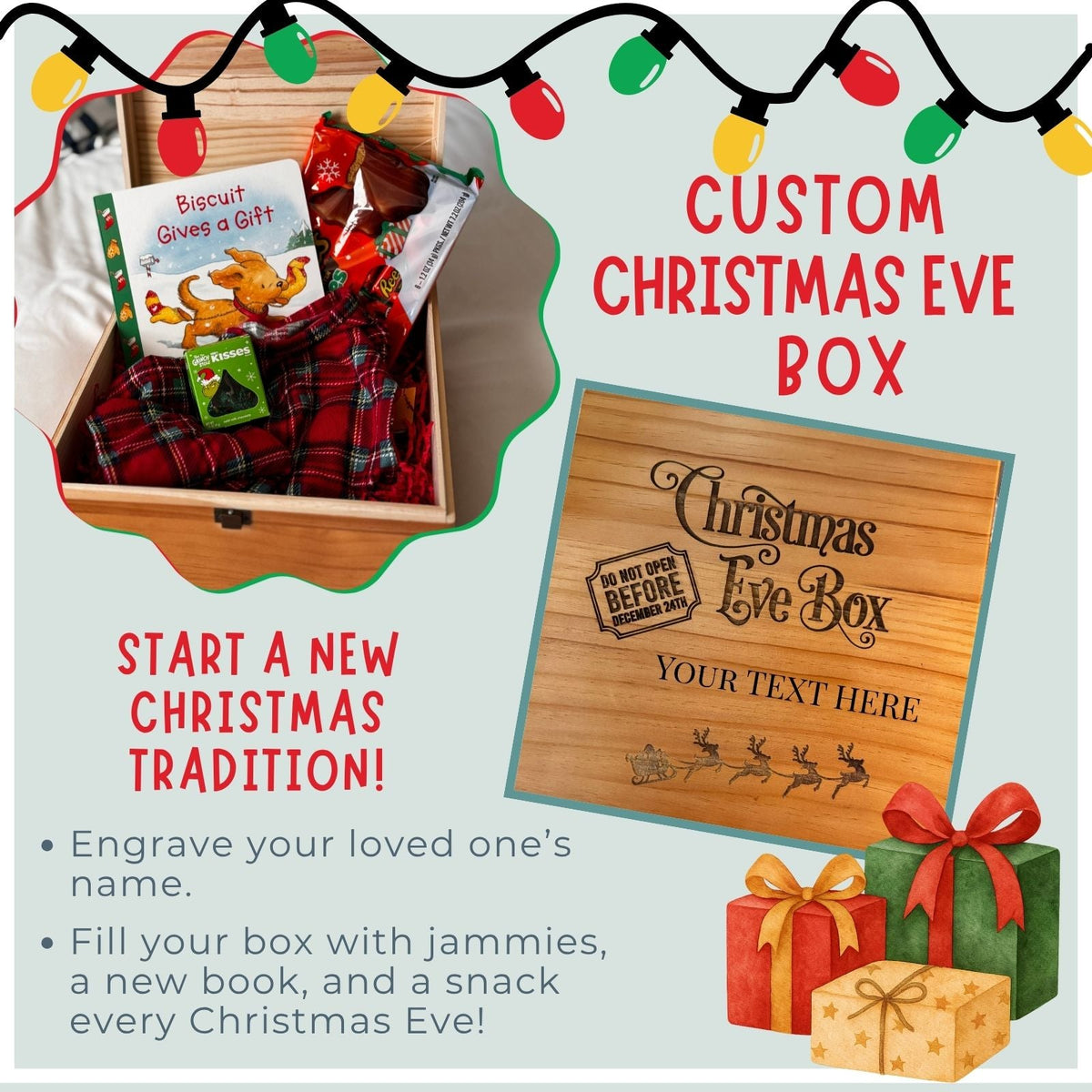 Custom Christmas Eve Box (Available 11/1) - Samantha Cade Collection