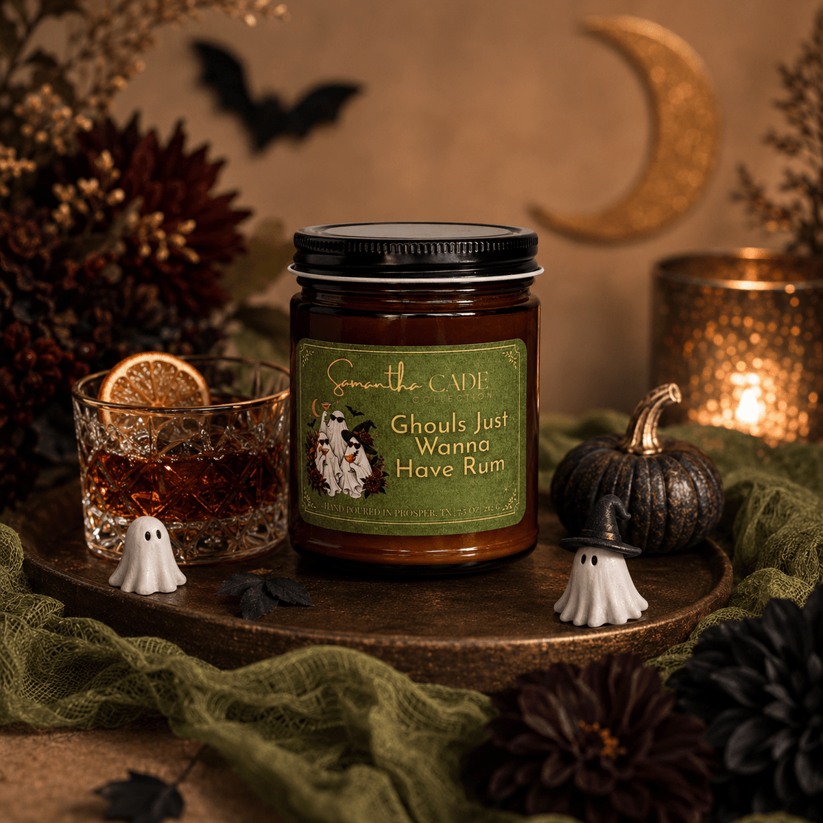 Ghouls Just Wanna Have Rum 7.5 oz. Candle - Samantha Cade Collection