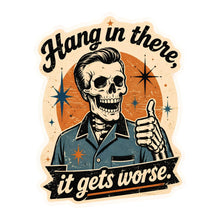 Load image into Gallery viewer, Hang in There Skeleton Sticker - Samantha Cade Collection
