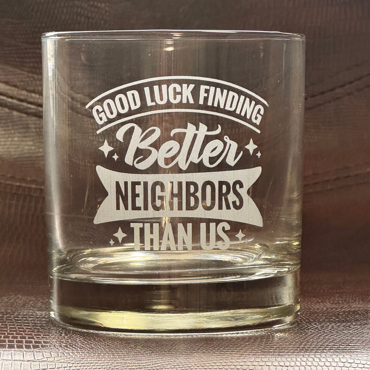 Etched Rocks Glass | Gifts for Friends, Family & Coworkers