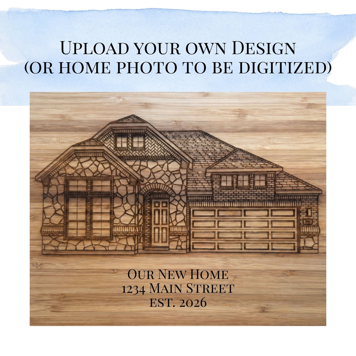 Personalized Marble & Acacia Cutting Board - Samantha Cade Collection