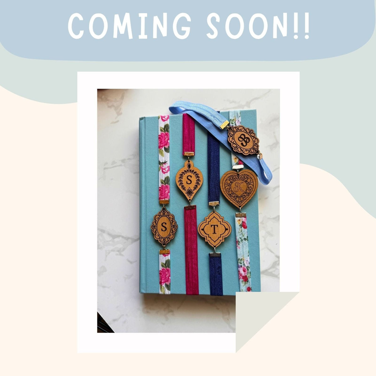 Personalized Stretchy Book Band Bookmark (Coming 10/1) - Samantha Cade Collection