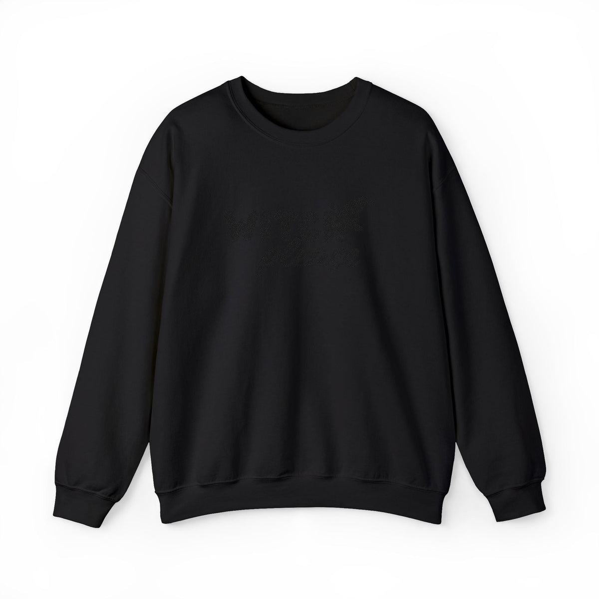 Puff Paint Witch Please Sweatshirt | Black on Black Halloween Witch Please crewneck - Samantha Cade Collection