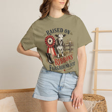 Load image into Gallery viewer, Raised on Ribbons &amp; Fairground Dust Comfort Colors Shirt, County Fair Western Graphic Tee - Samantha Cade Collection
