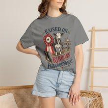 Load image into Gallery viewer, Raised on Ribbons &amp; Fairground Dust Comfort Colors Shirt, County Fair Western Graphic Tee - Samantha Cade Collection
