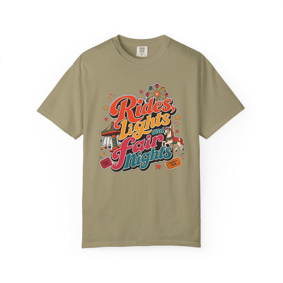 Rides Lights Fair Nights T-shirt | Carnival Ferris Wheel Graphic Tee - Samantha Cade Collection