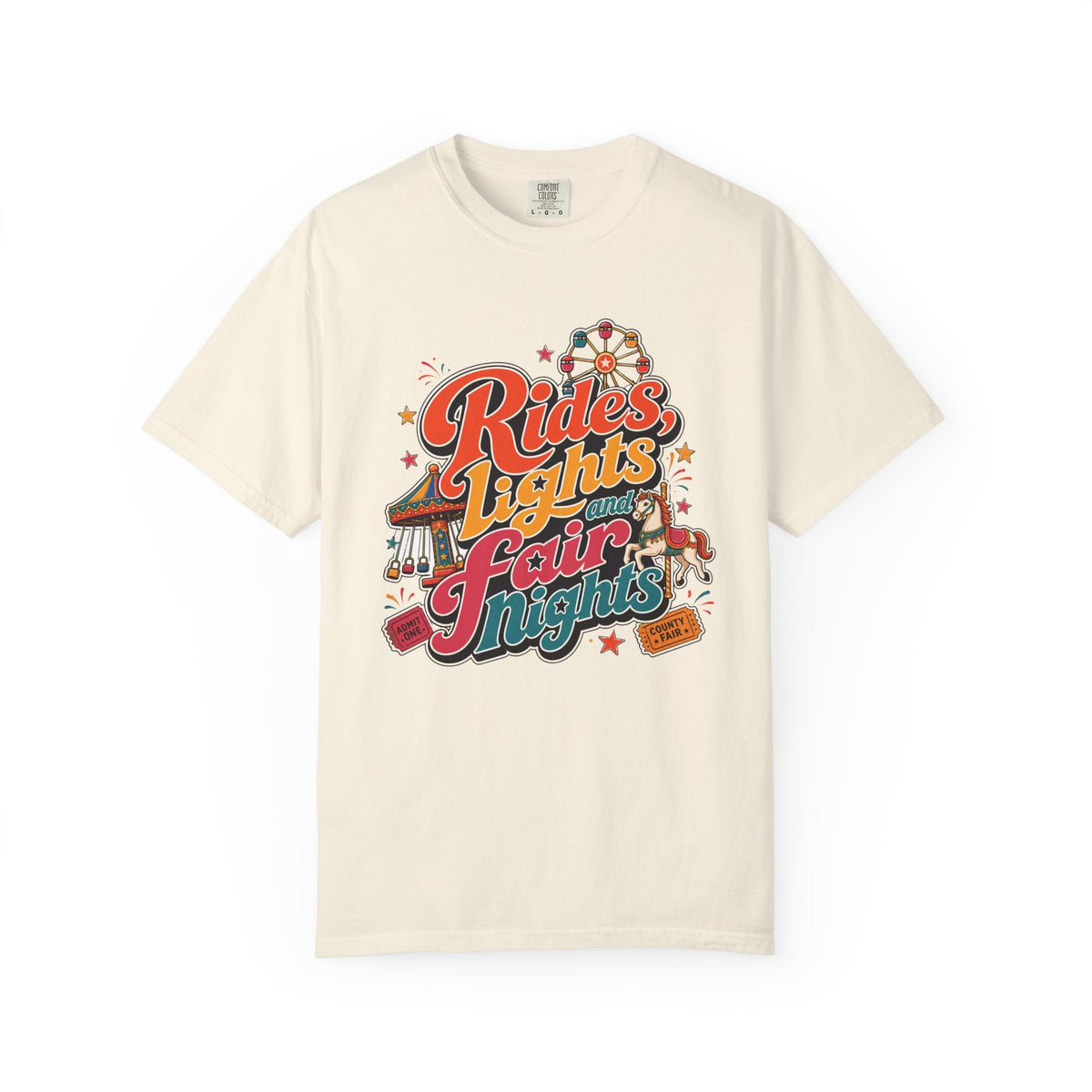 Rides Lights Fair Nights T-shirt | Carnival Ferris Wheel Graphic Tee - Samantha Cade Collection