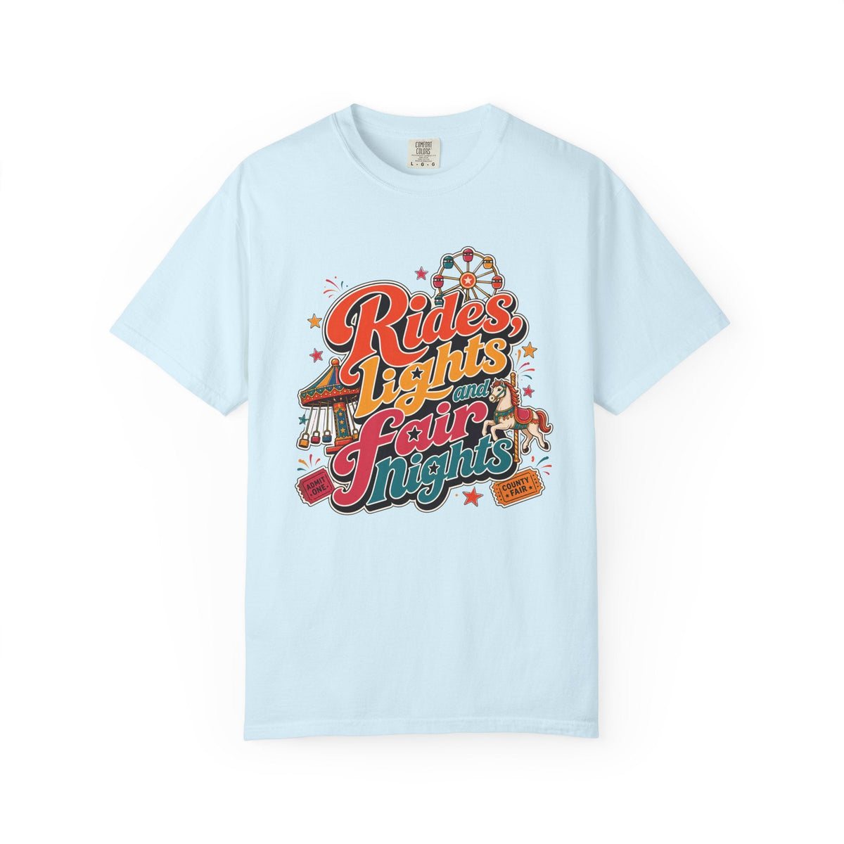 Rides Lights Fair Nights T-shirt | Carnival Ferris Wheel Graphic Tee - Samantha Cade Collection