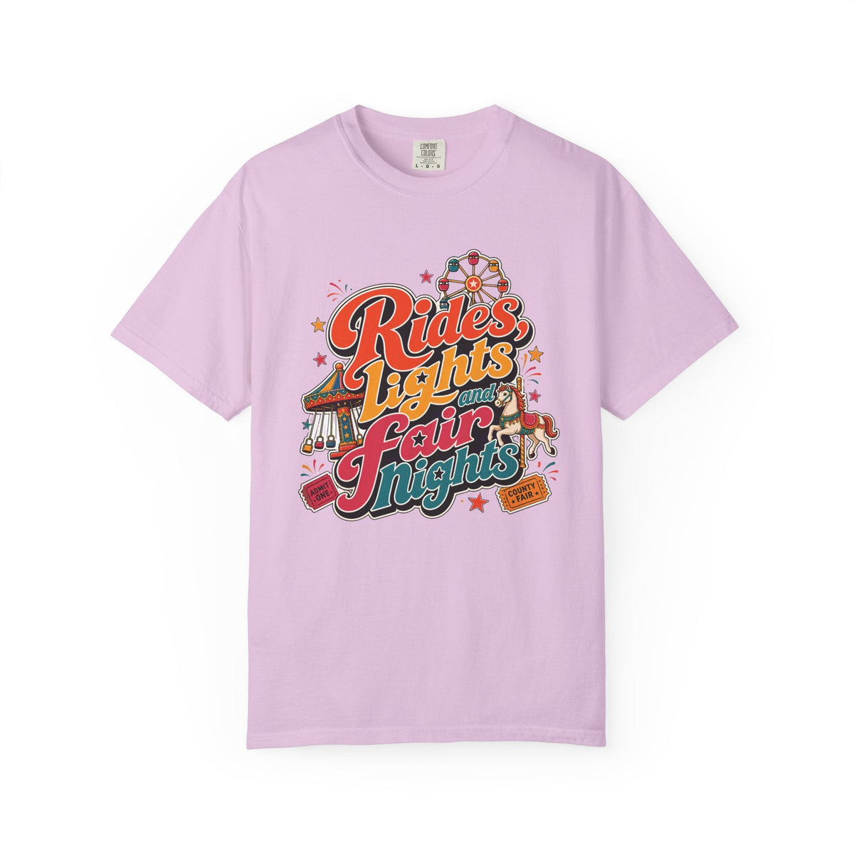 Rides Lights Fair Nights T-shirt | Carnival Ferris Wheel Graphic Tee - Samantha Cade Collection