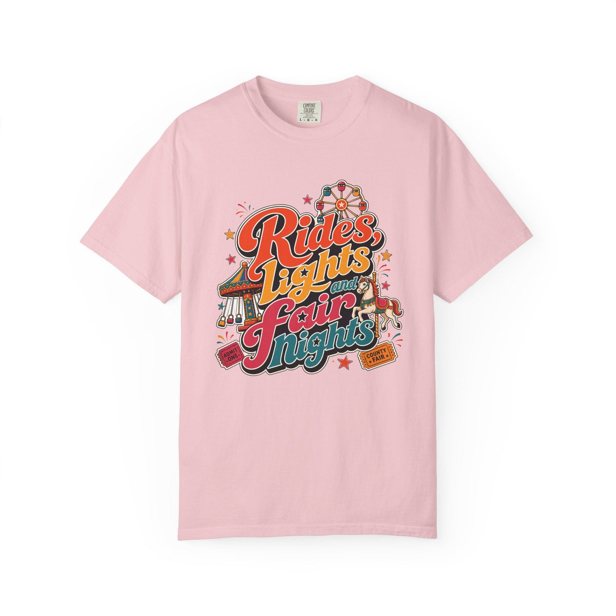 Rides Lights Fair Nights T-shirt | Carnival Ferris Wheel Graphic Tee - Samantha Cade Collection
