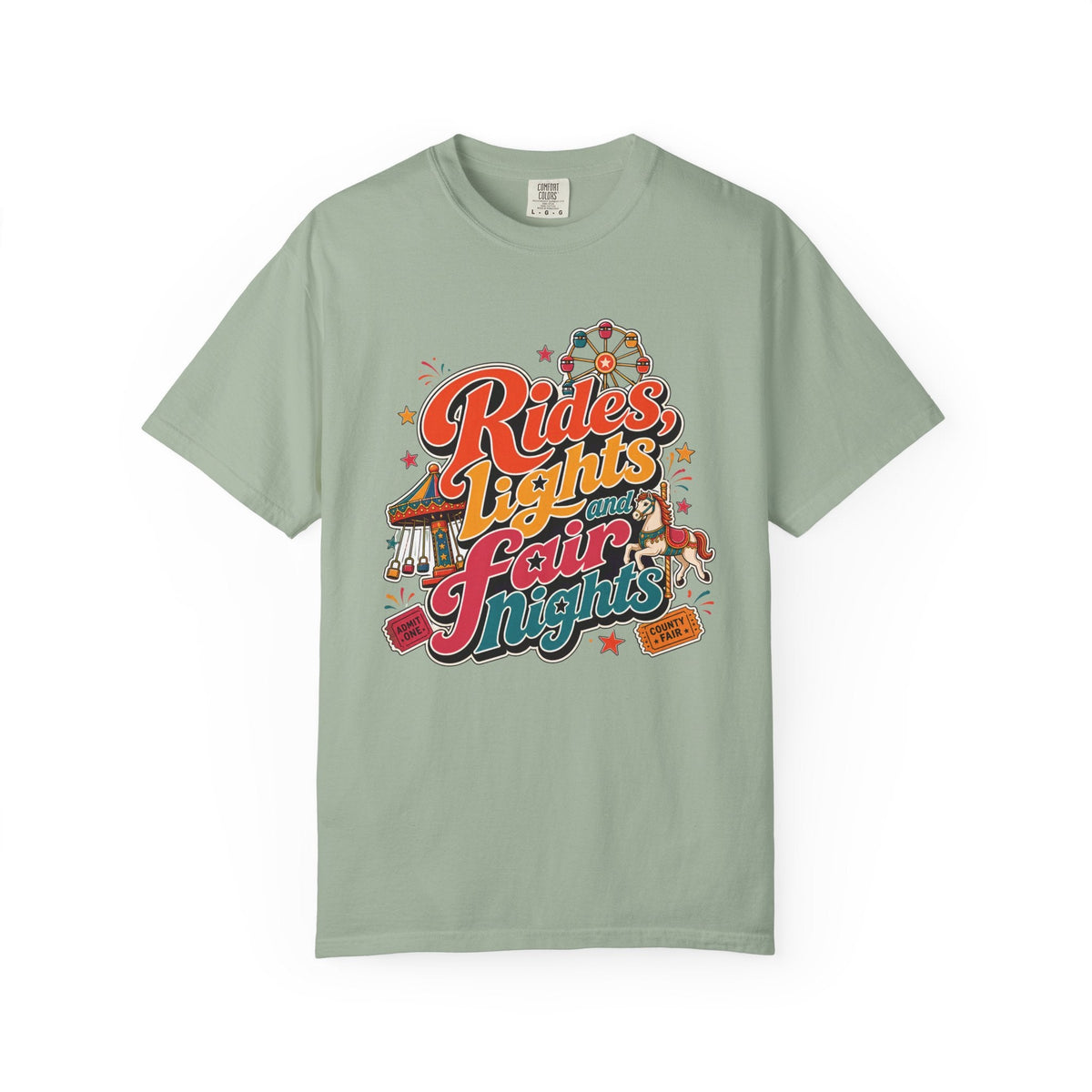 Rides Lights Fair Nights T-shirt | Carnival Ferris Wheel Graphic Tee - Samantha Cade Collection