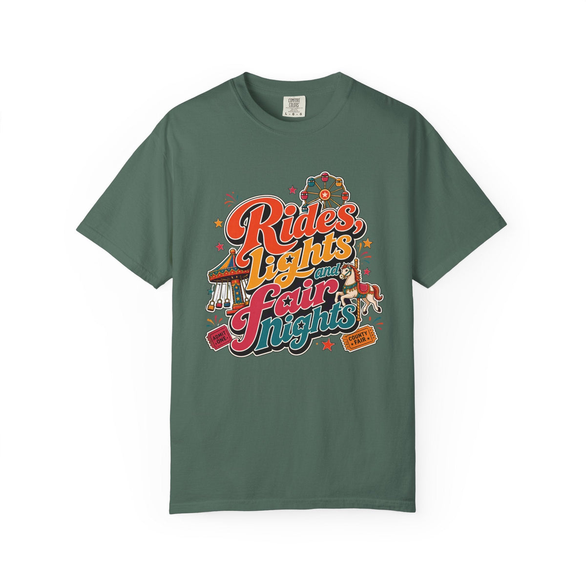 Rides Lights Fair Nights T-shirt | Carnival Ferris Wheel Graphic Tee - Samantha Cade Collection