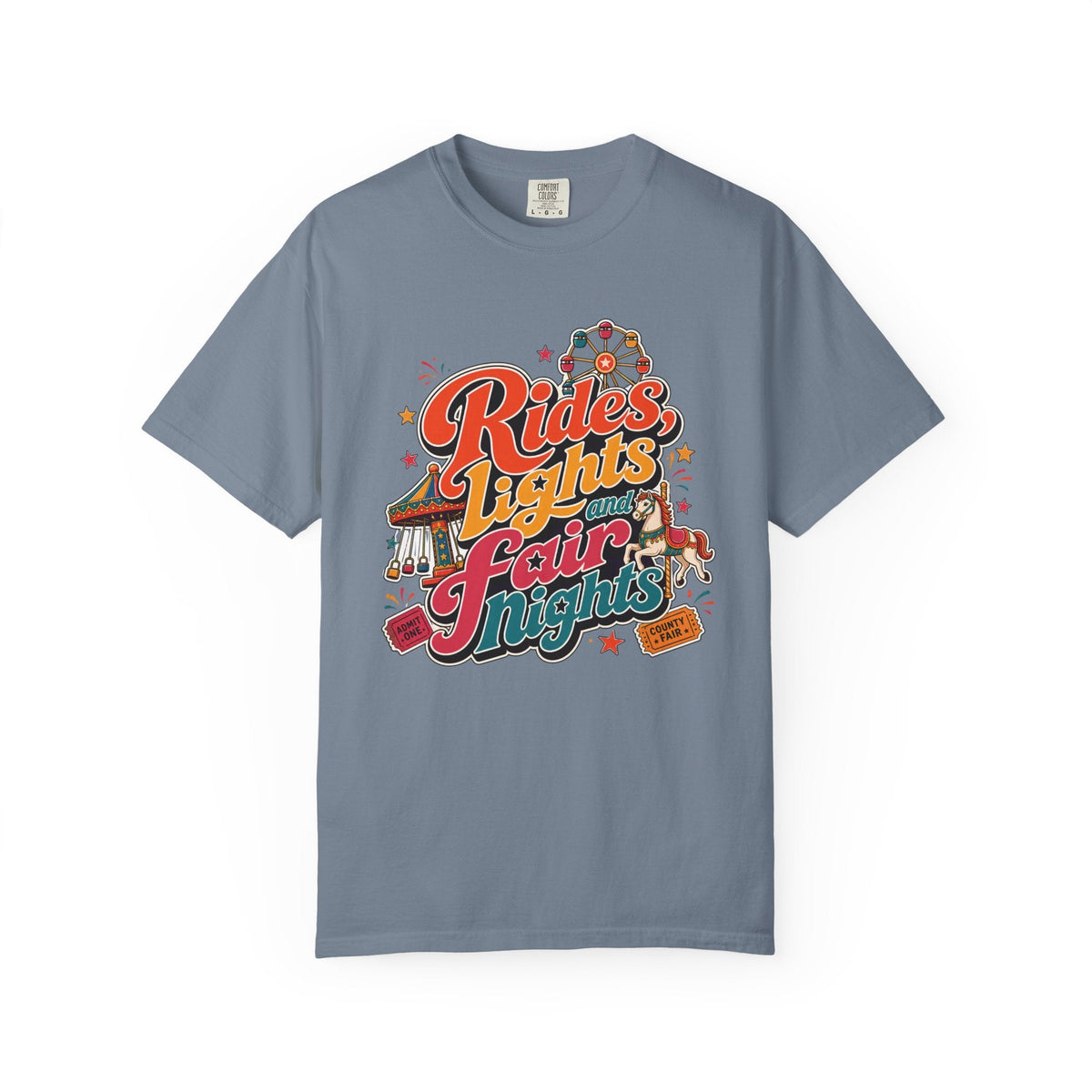 Rides Lights Fair Nights T-shirt | Carnival Ferris Wheel Graphic Tee - Samantha Cade Collection