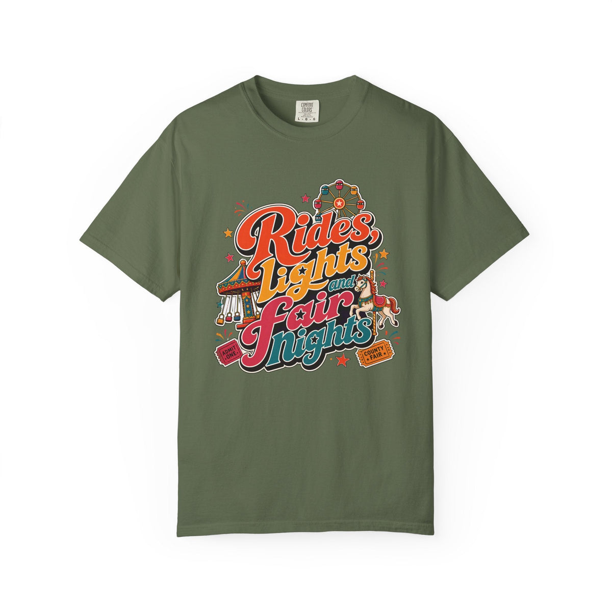 Rides Lights Fair Nights T-shirt | Carnival Ferris Wheel Graphic Tee - Samantha Cade Collection