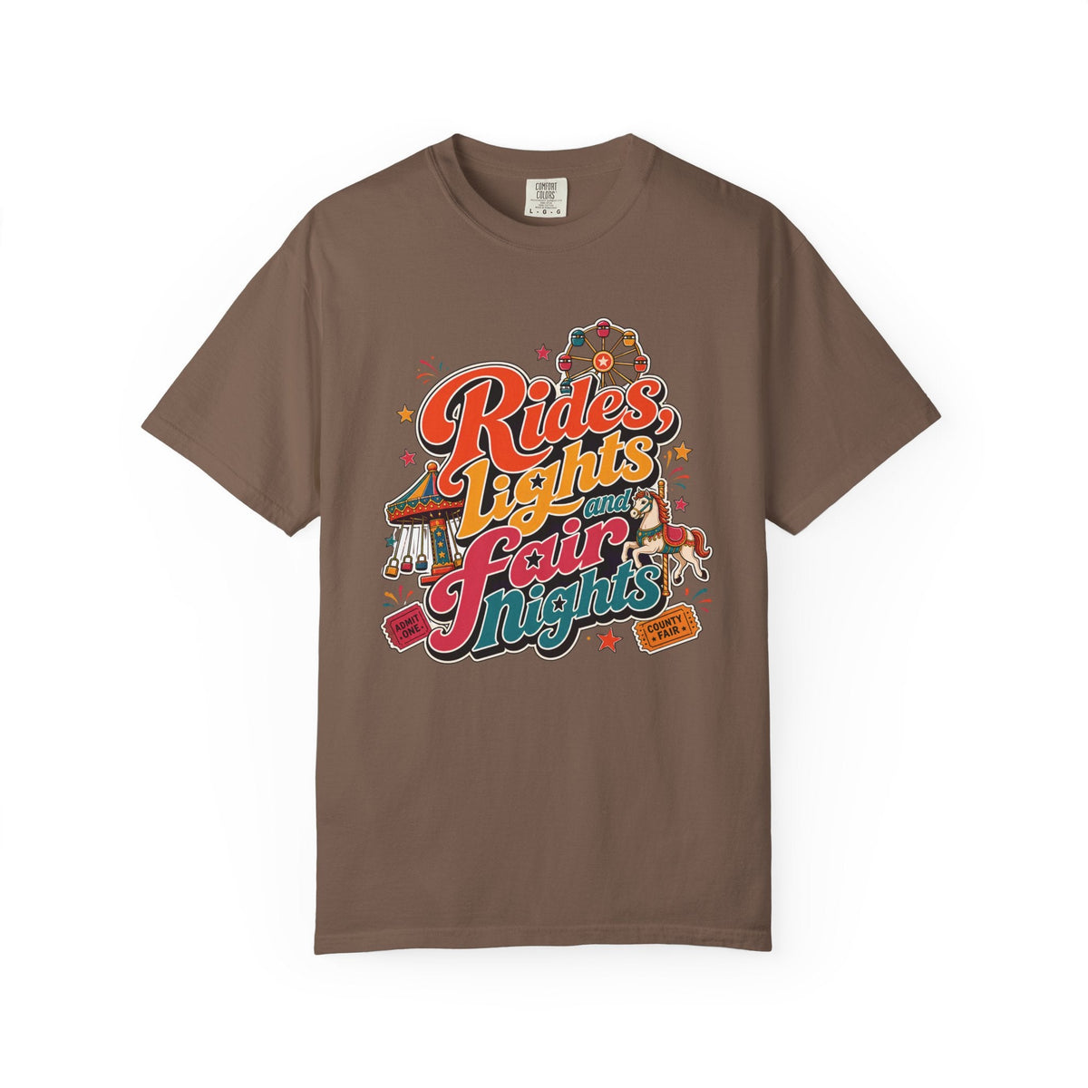 Rides Lights Fair Nights T-shirt | Carnival Ferris Wheel Graphic Tee - Samantha Cade Collection