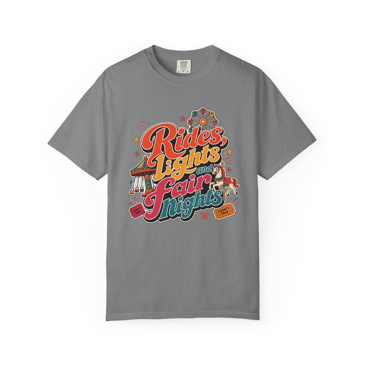 Rides Lights Fair Nights T-shirt | Carnival Ferris Wheel Graphic Tee - Samantha Cade Collection