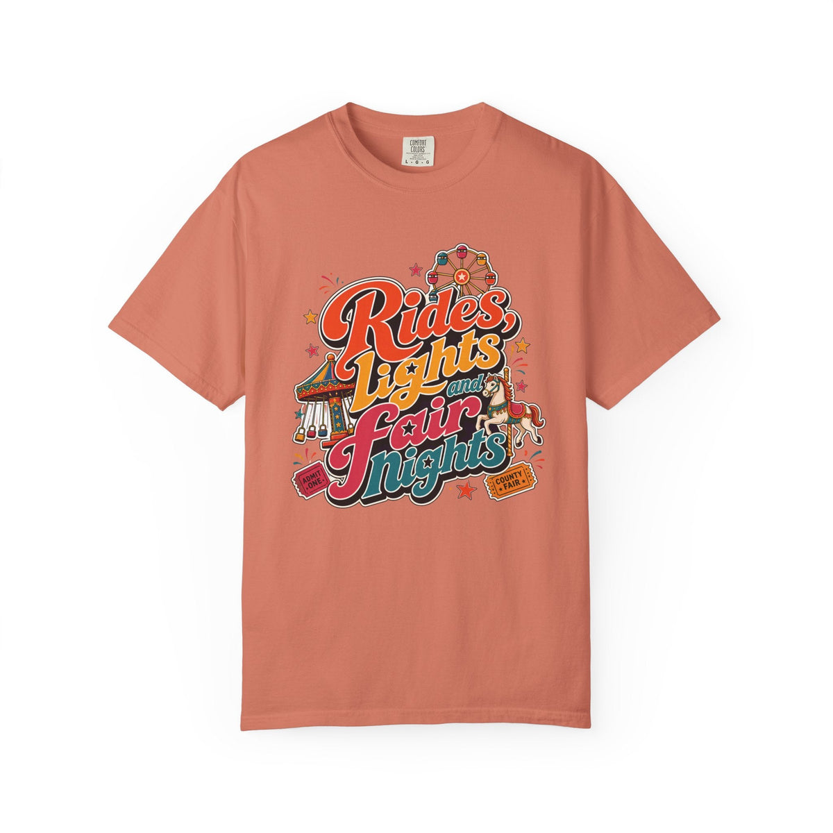 Rides Lights Fair Nights T-shirt | Carnival Ferris Wheel Graphic Tee - Samantha Cade Collection