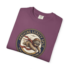 Load image into Gallery viewer, Sloth 'Arriving Lickety Split' Vintage Badge T-Shirt - Samantha Cade Collection
