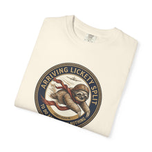 Load image into Gallery viewer, Sloth 'Arriving Lickety Split' Vintage Badge T-Shirt - Samantha Cade Collection
