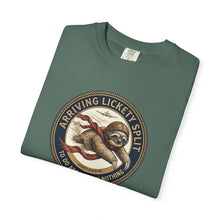 Load image into Gallery viewer, Sloth 'Arriving Lickety Split' Vintage Badge T-Shirt - Samantha Cade Collection
