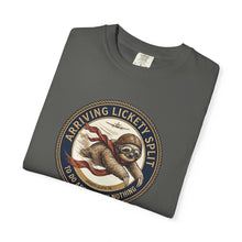 Load image into Gallery viewer, Sloth 'Arriving Lickety Split' Vintage Badge T-Shirt - Samantha Cade Collection
